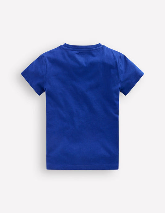 Boden Boys Superstitch T-Shirt-Sapphire Blue Boats