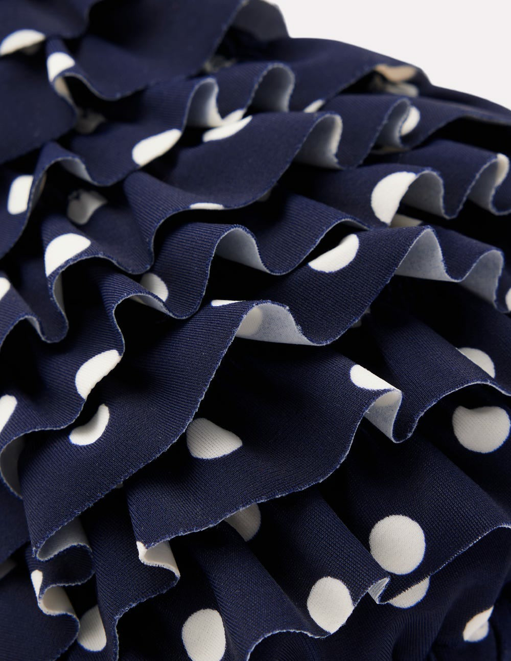 Boden Women Ruffle Bikini Top-Navy Spot