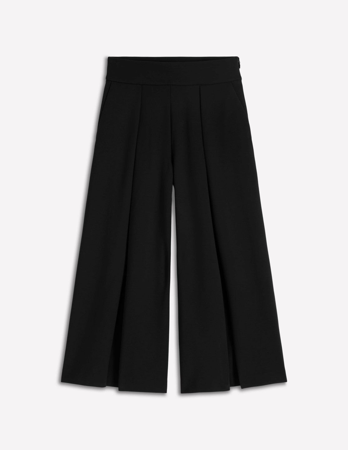 Boden Women Single Pleat Ponte Culotte-Black