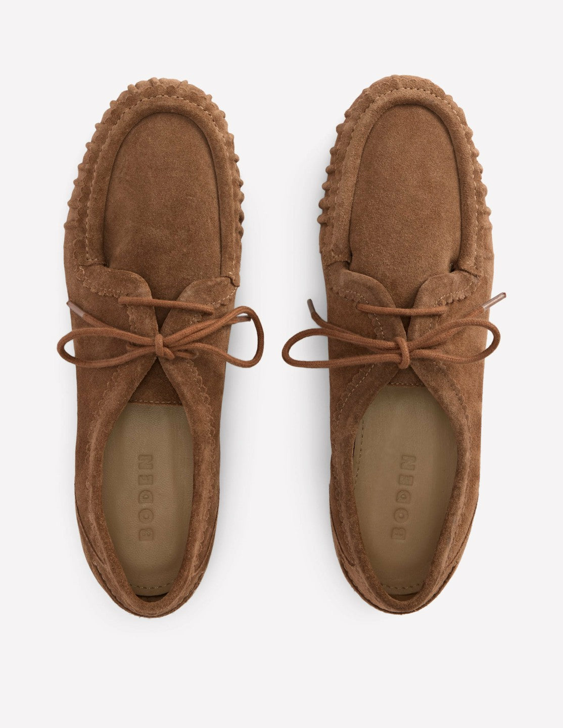 Boden Women Soft Boat Shoes-Tan