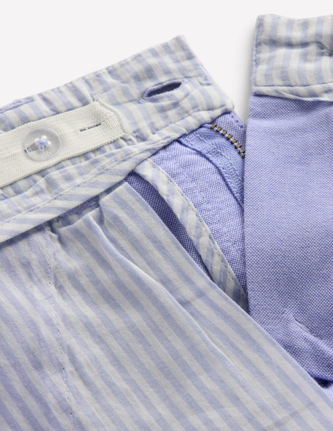 Boden Boys Classic Chino Shorts-Blue Oxford