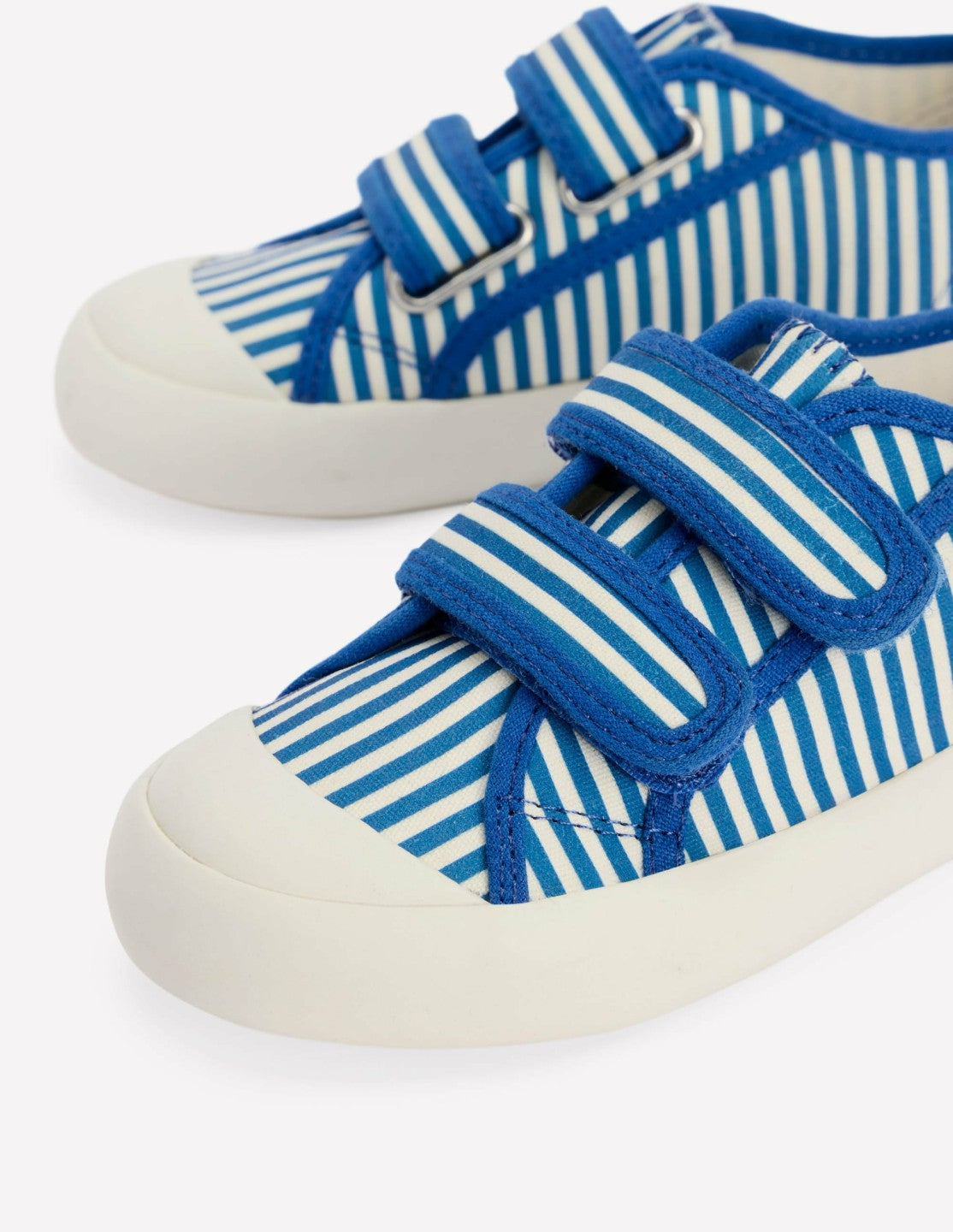 Boden Boys Canvas Sneakers-Blue Ticking Stripe