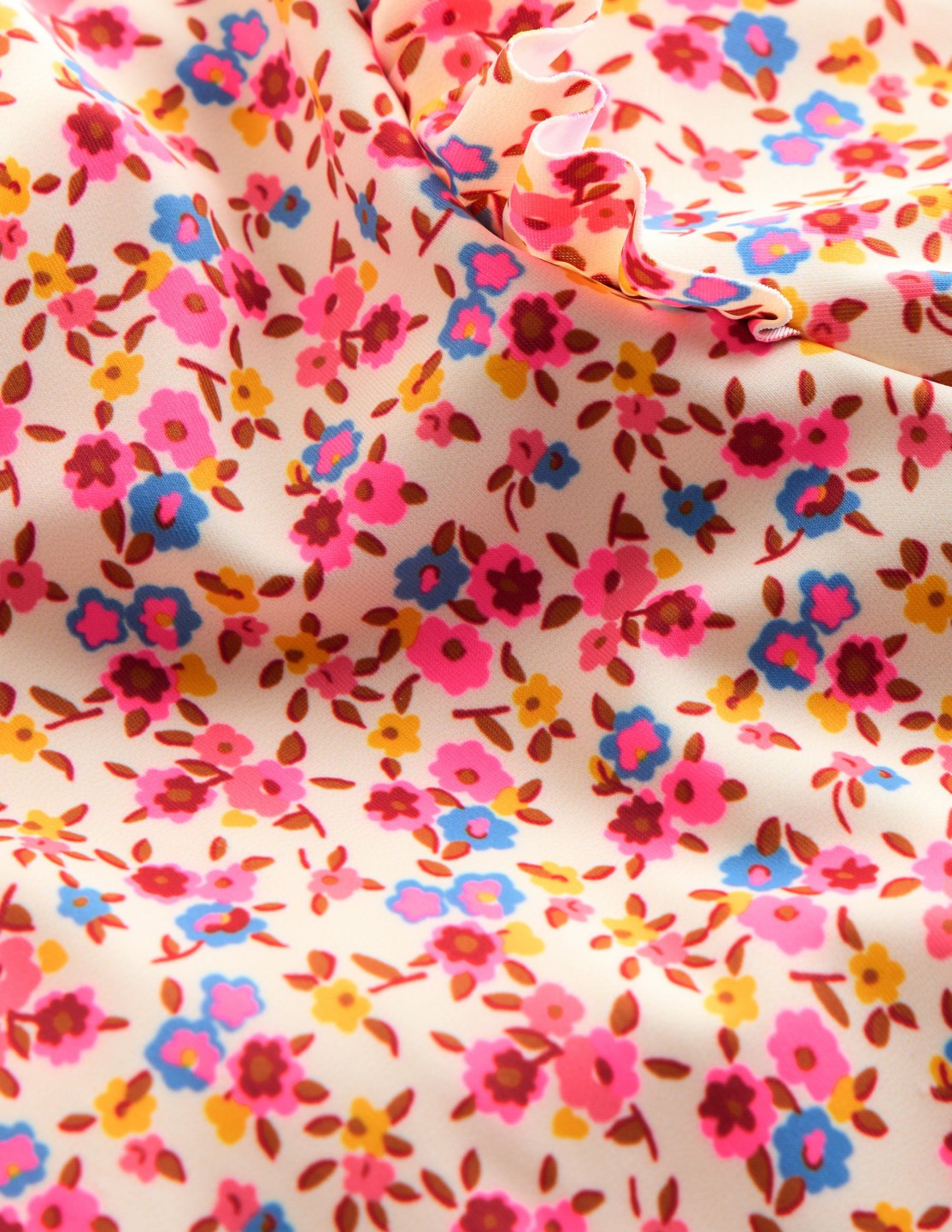 Boden Baby Girls Sun Safe Surfsuit-Pink Ditsy Floral