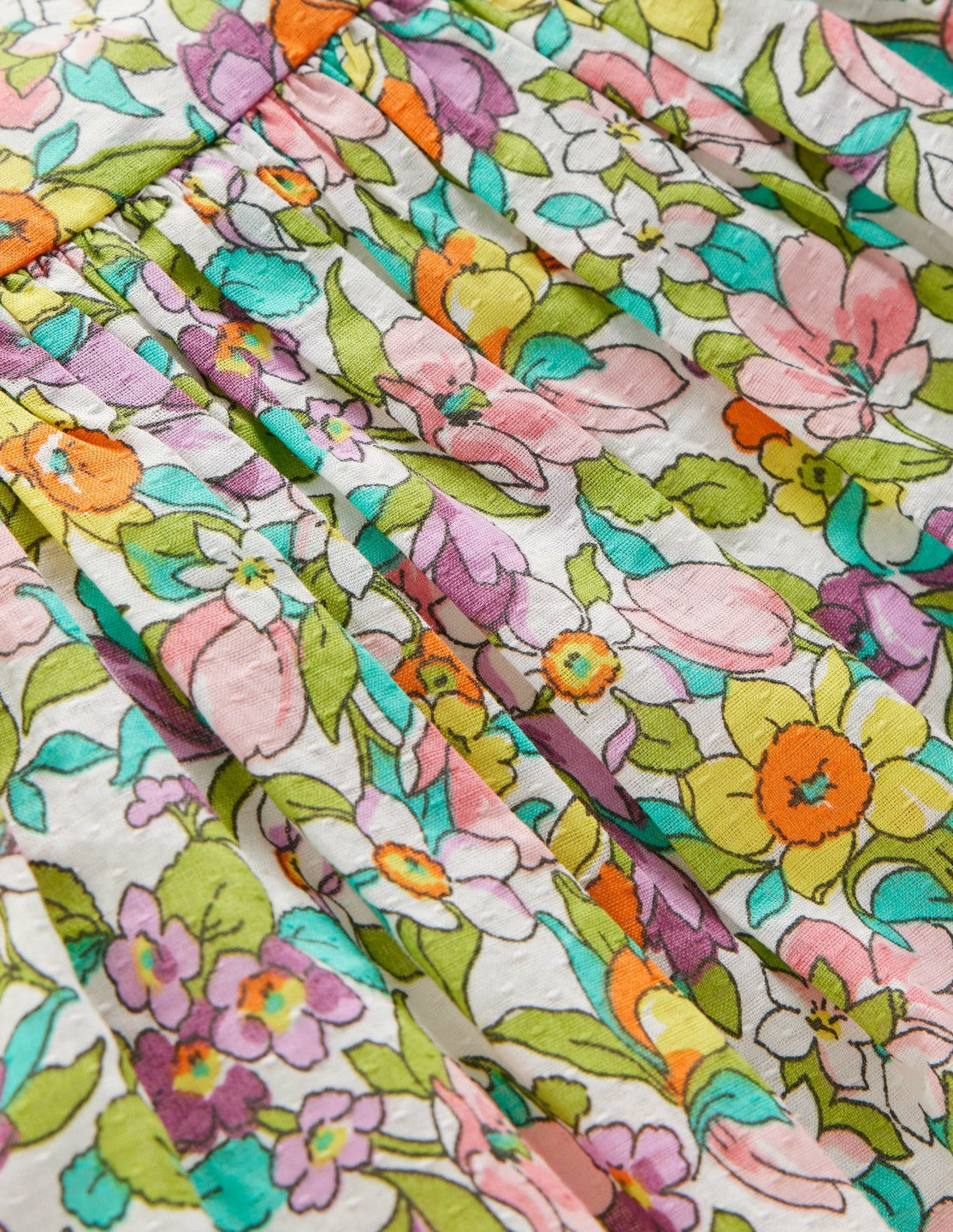 Boden Baby Gathered Woven Dress-Multi Florabunda