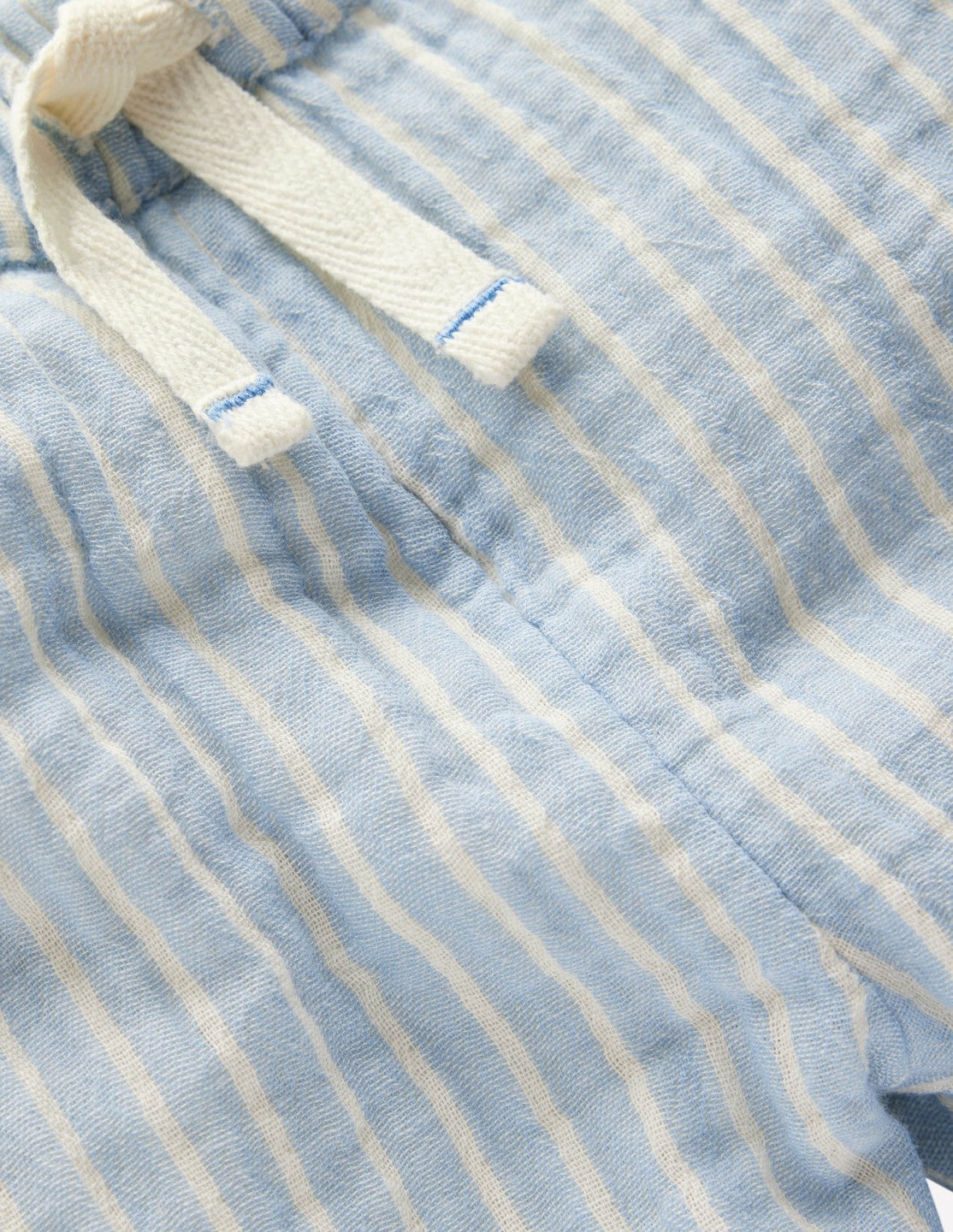 Boden Baby Double Cloth Pants-Light Blue Stripe