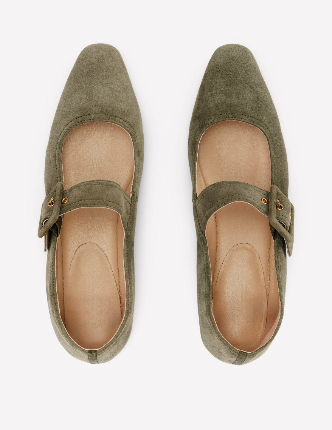Boden Women Vic Chisel Toe Mary Janes-Deep Olive