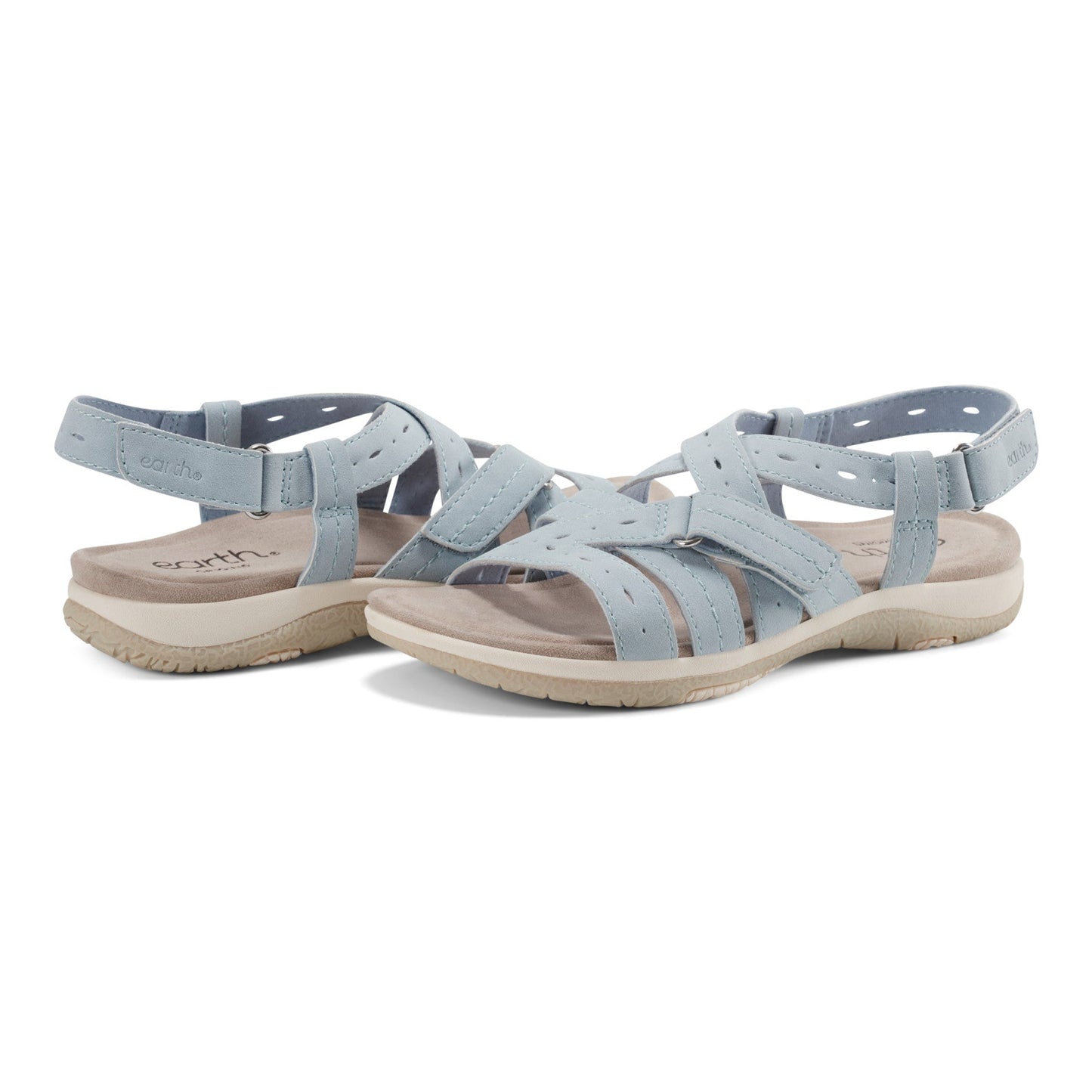 Earth Shoes Samsin Round Toe Strappy Casual Flat Sandals