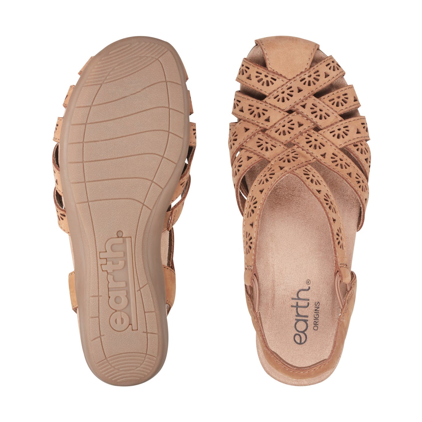 Earth Shoes Briel Round Toe Casual Slingback Flat Sandals