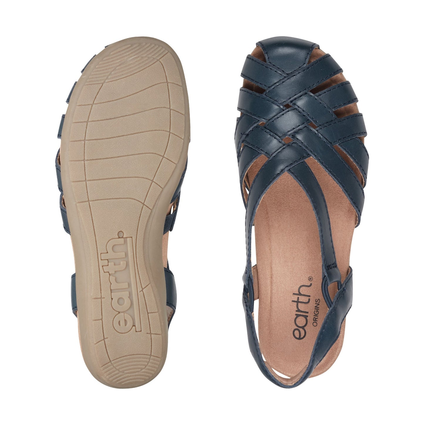Earth Shoes Berri Woven Casual Round Toe Slip-on Sandals