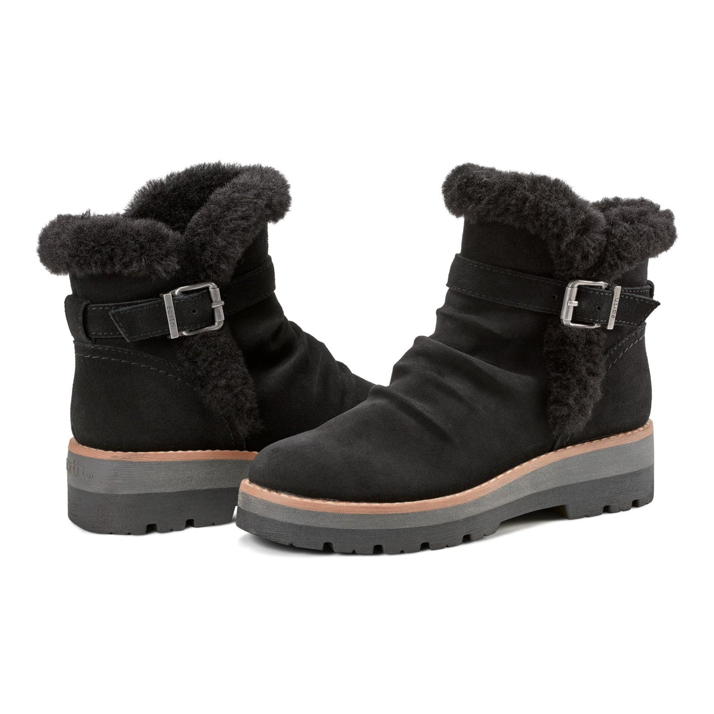 Earth Shoes Yara Waterproof Suede Lug Sole Ankle Booties