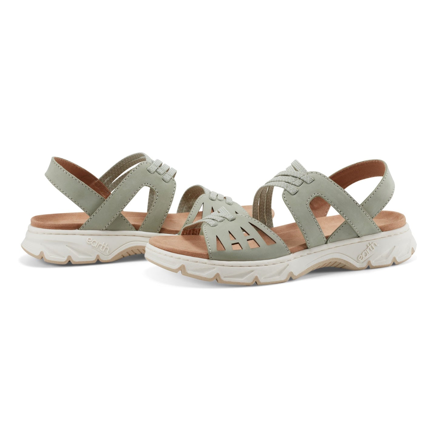 Earth Shoes Vernon Strappy Slingback Casual Flat Sandals