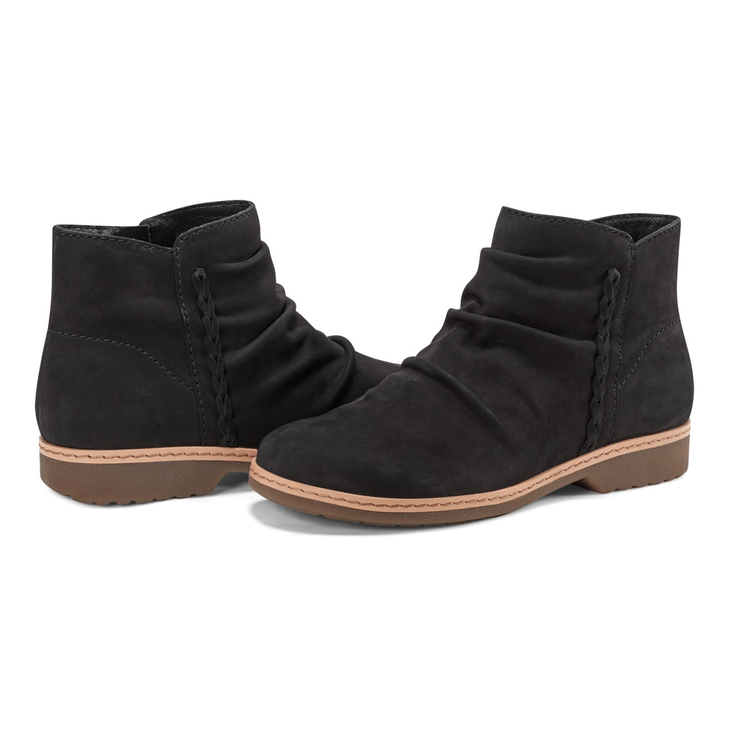 Earth Shoes Hilaree Water Repellent Round Toe Ruched Casual Booties