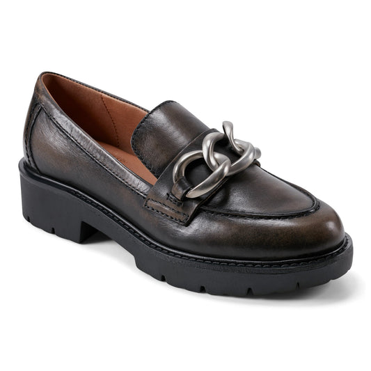Earth Shoes Zalor Round Toe Lug Sole Casual Slip-on Loafers