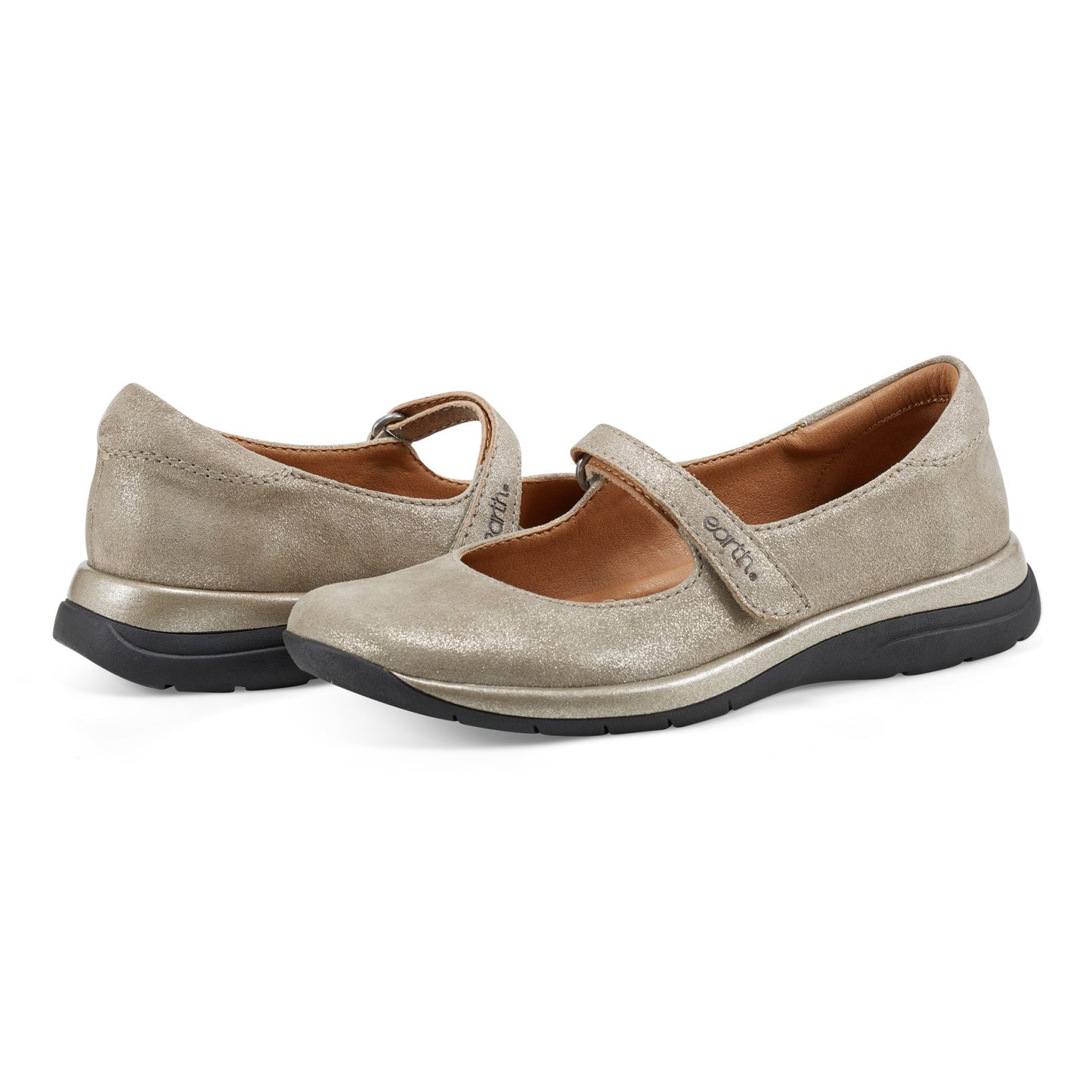 Earth Shoes Tose Lug Sole Square Toe Casual Ballet Flats