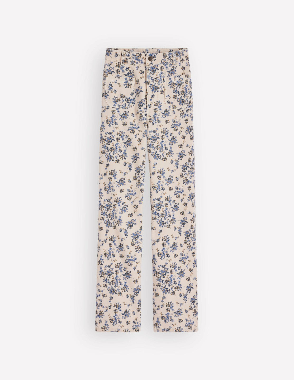 Boden Women Straight Leg Pocket Jeans-Ivory Floral