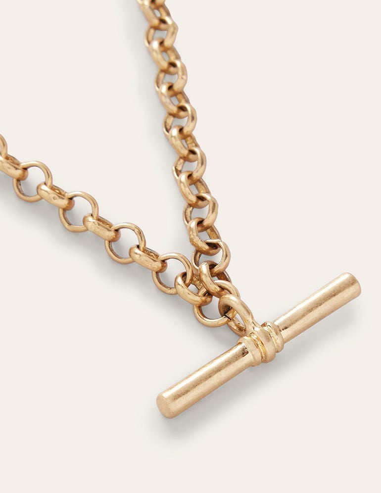 Boden Women T-bar Chain Necklace-Gold Colour