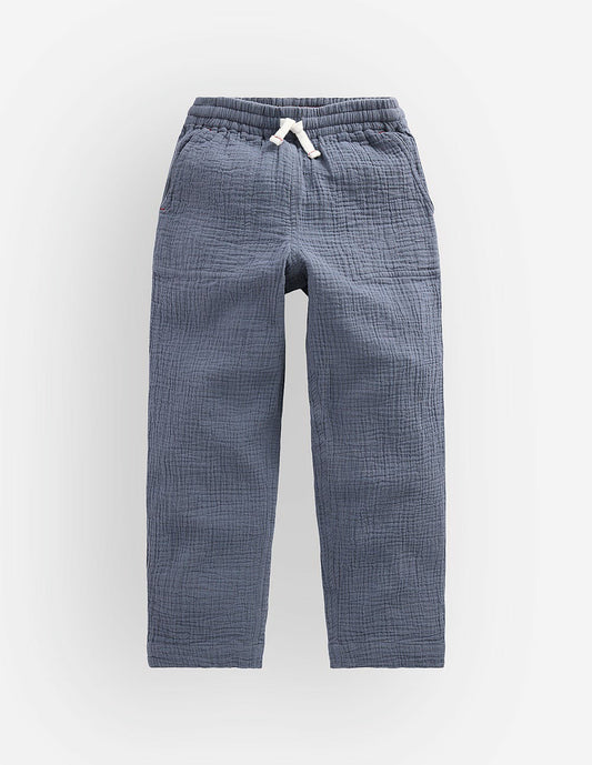 Boden Boys Double Cloth Summer Trouser-North Sea Blue