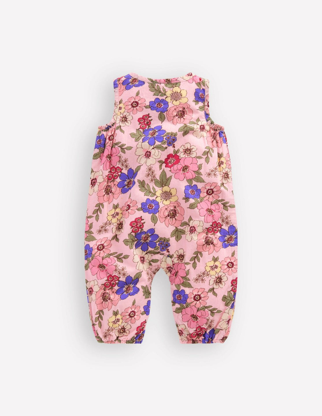 Boden Baby Girls Button Down Romper-Mid Pink Floral