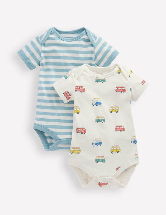 Boden Baby 2-pack Short Sleeve Bodies-Multi Campervan