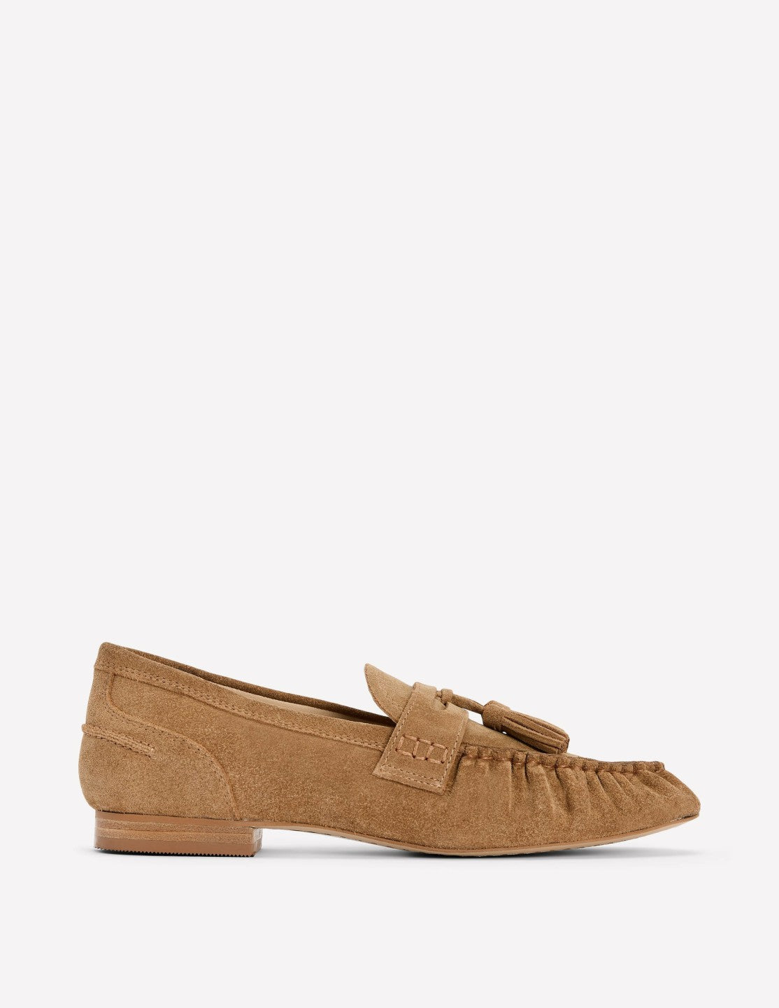 Boden Women Soft Ruched Loafers-Caramel