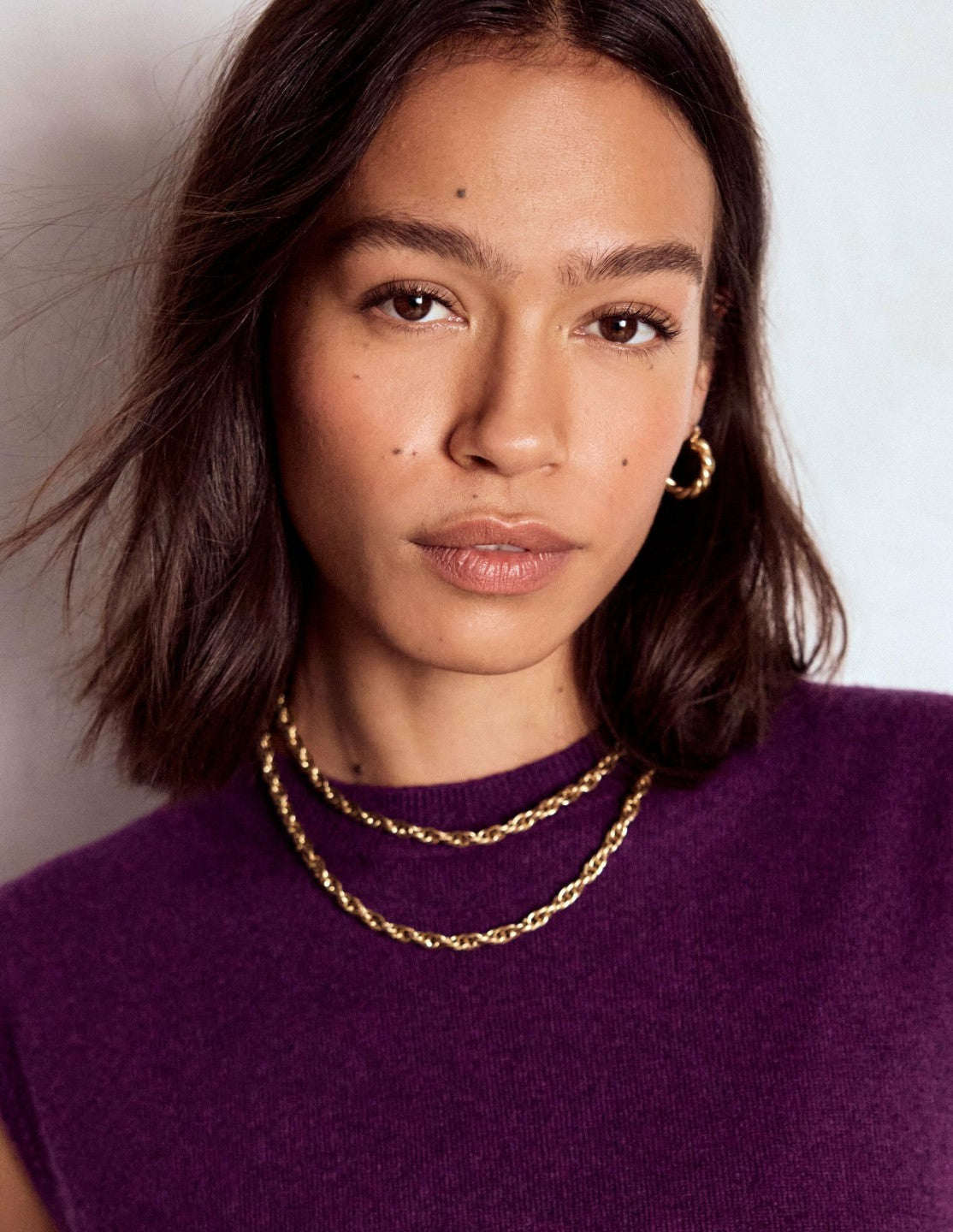Boden Women Vintage Twist Layer Necklace-Gold Colour