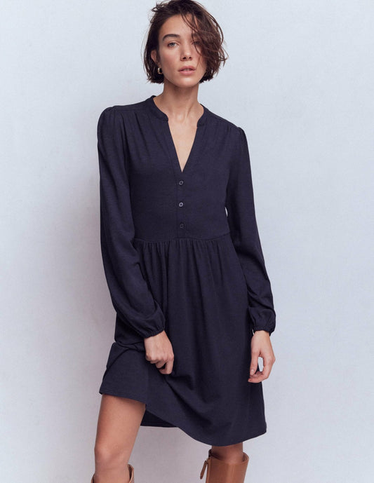 Boden Dresses Amy Short Jersey Dress-Navy