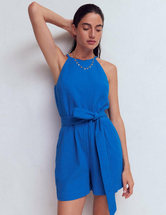 Boden Women|Dresses Rosa Double Cloth Playsuit-Kingfisher Blue