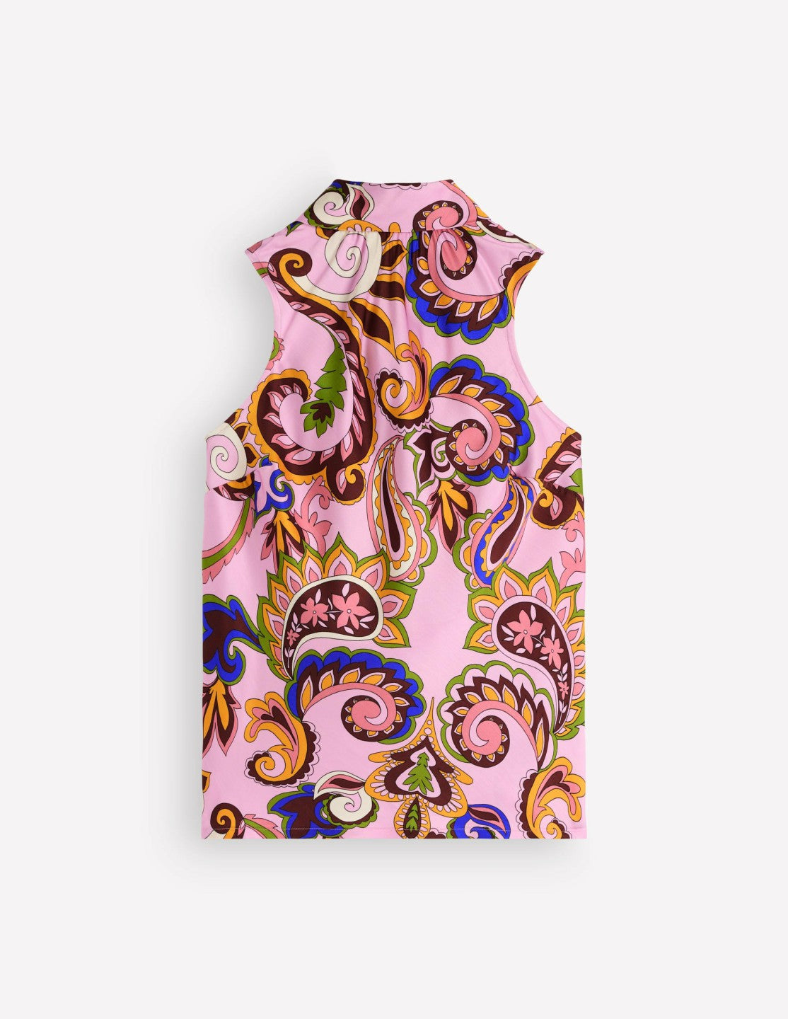 Boden Women Satin Halterneck Top-Paisley Print