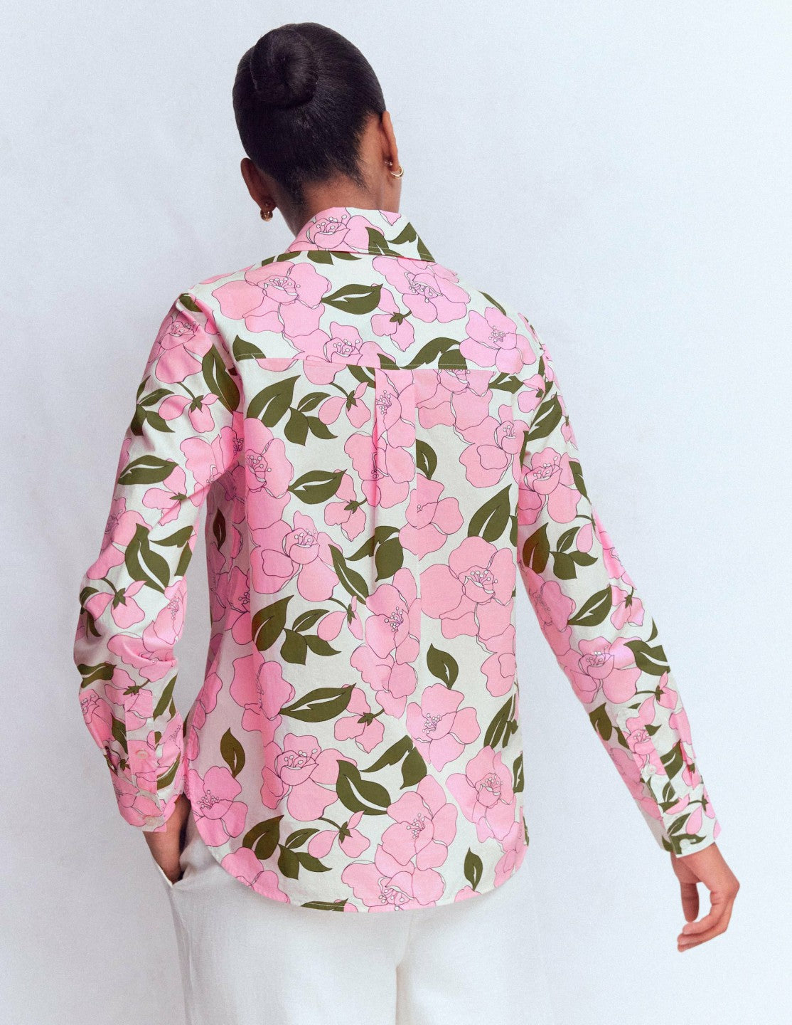 Boden Women Sienna Cotton Shirt-Blossom Pink, Radiant Bloom