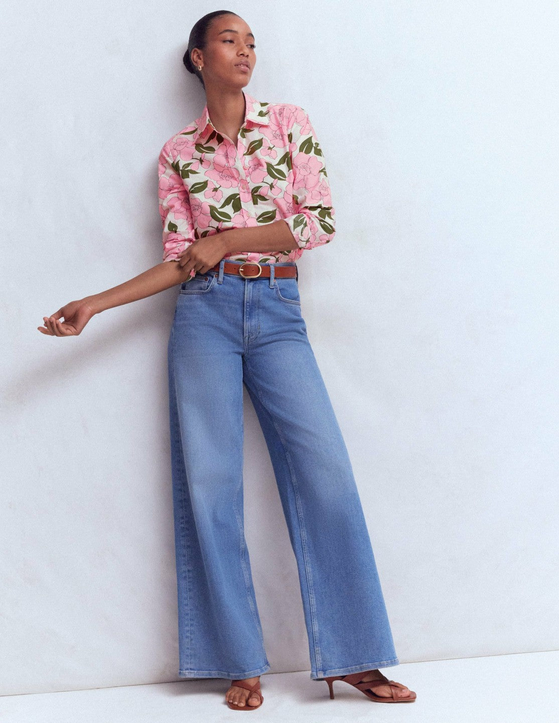 Boden Women Sienna Cotton Shirt-Blossom Pink, Radiant Bloom