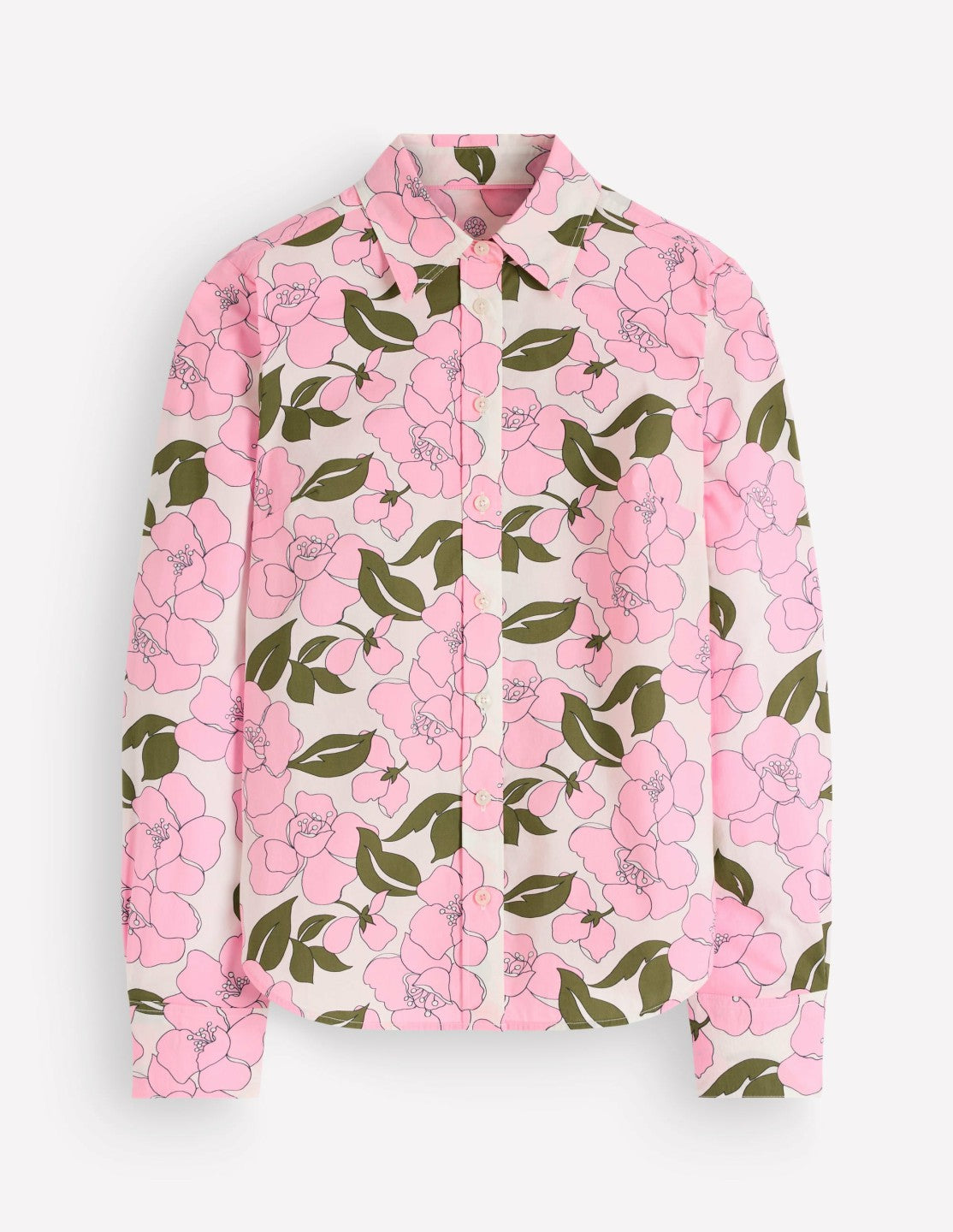 Boden Women Sienna Cotton Shirt-Blossom Pink, Radiant Bloom