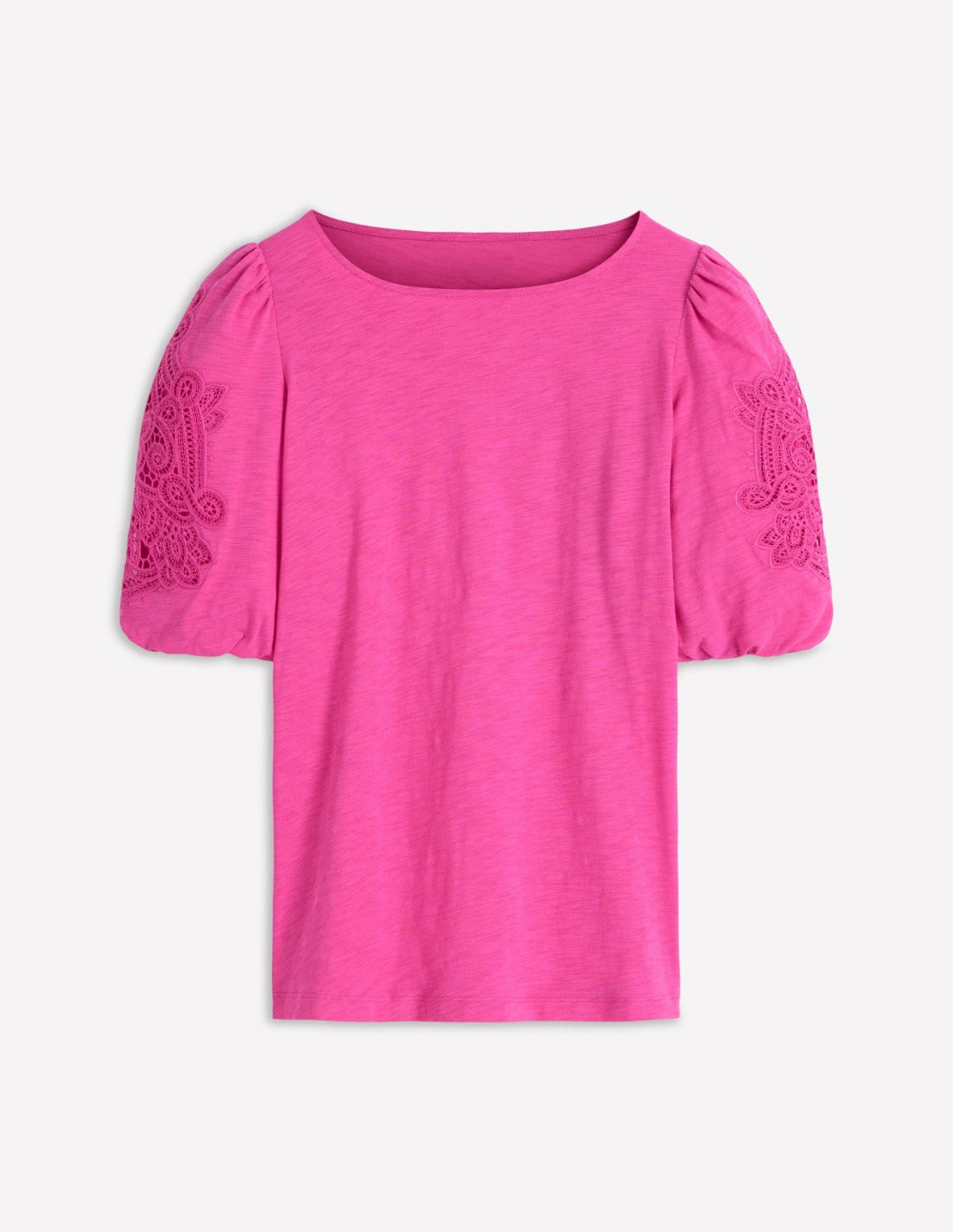 Boden Women Tape Lace T-shirt-Phlox Pink
