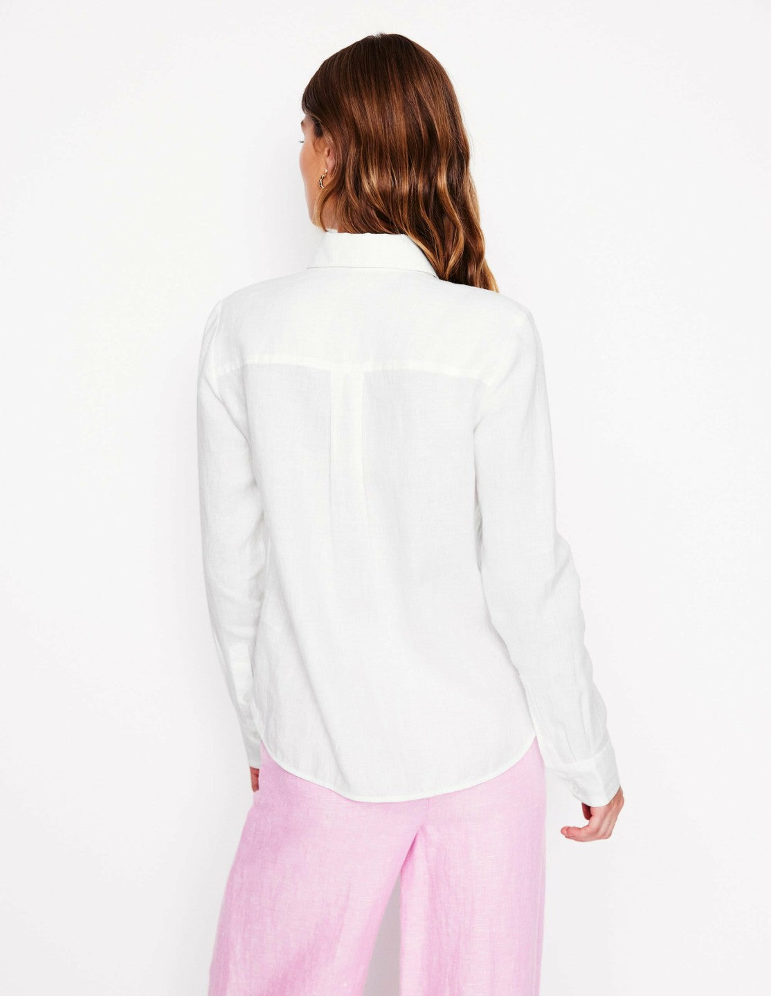 Boden Women Sienna Linen Shirt-White
