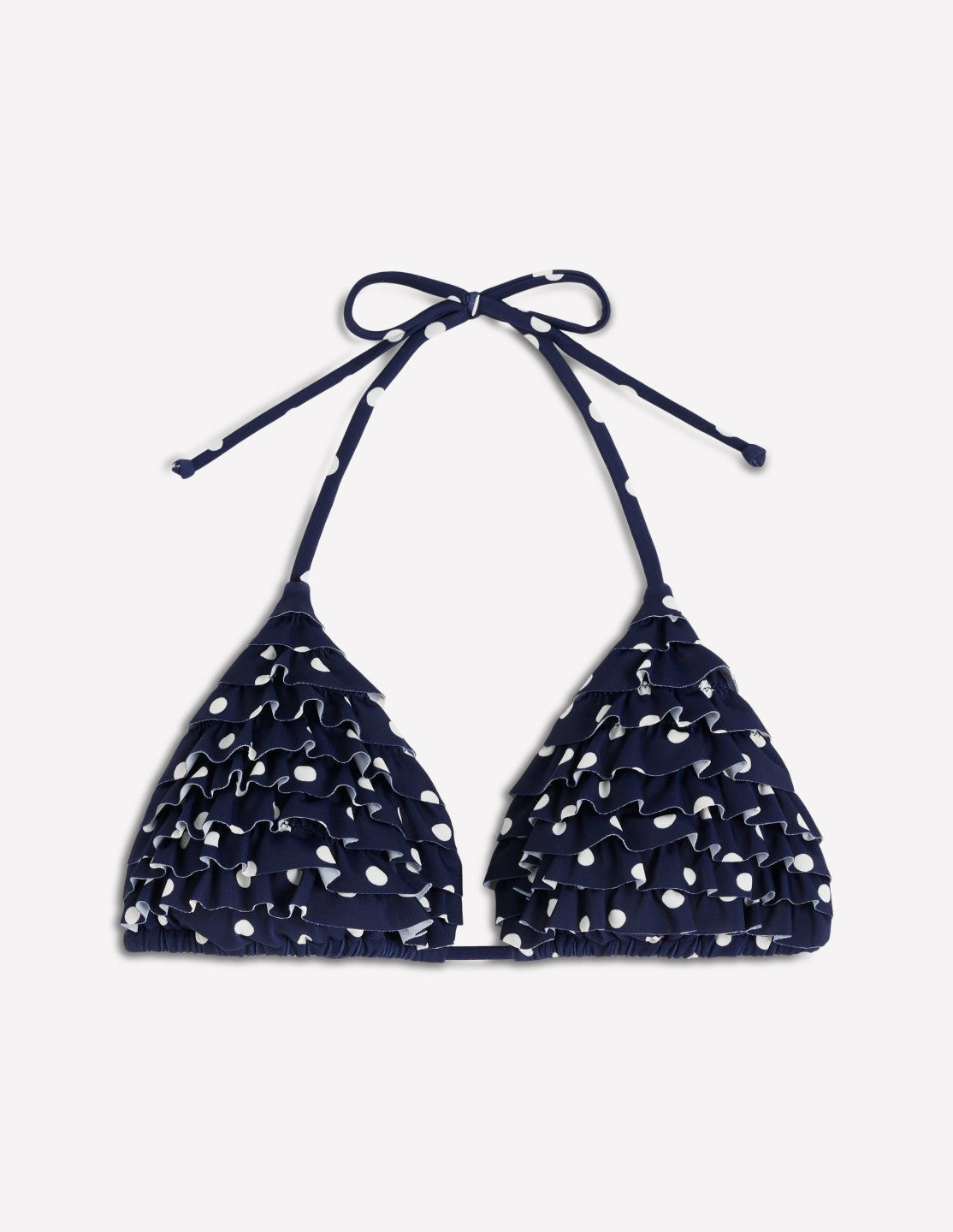 Boden Women Ruffle Bikini Top-Navy Spot