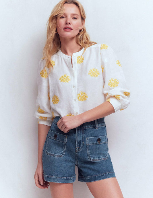 Boden Women Primrose Denim Shorts-Mid Vintage