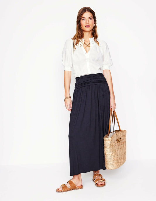 Boden Women Rosaline Jersey Skirt-Navy