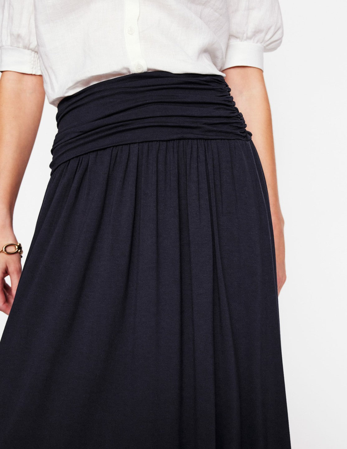 Boden Women Rosaline Jersey Skirt-Navy