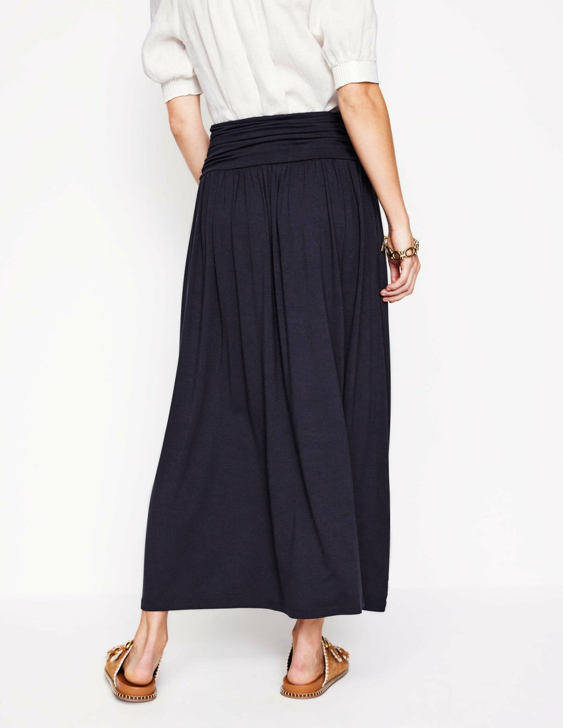 Boden Women Rosaline Jersey Skirt-Navy