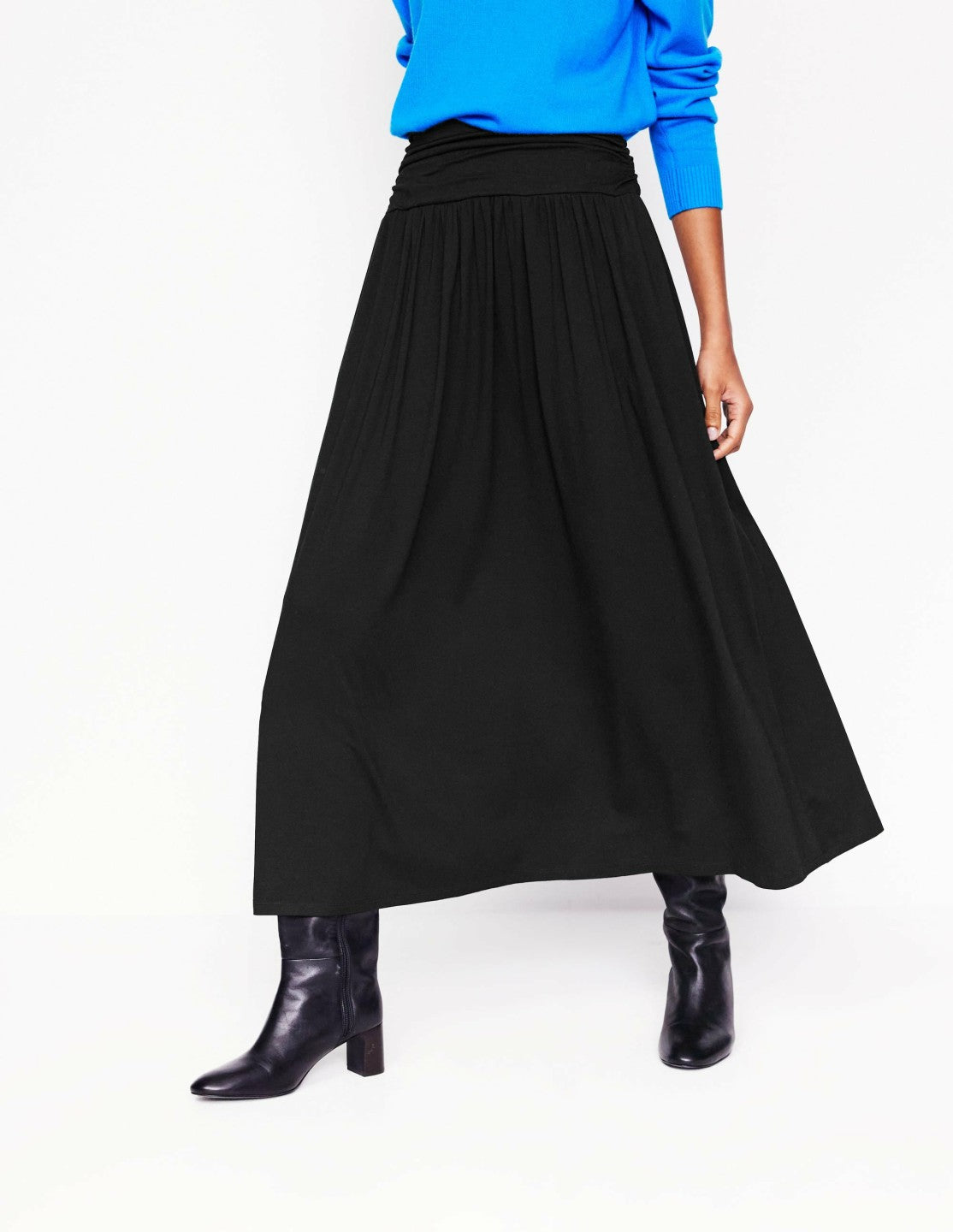 Boden Women Rosaline Jersey Skirt-Black