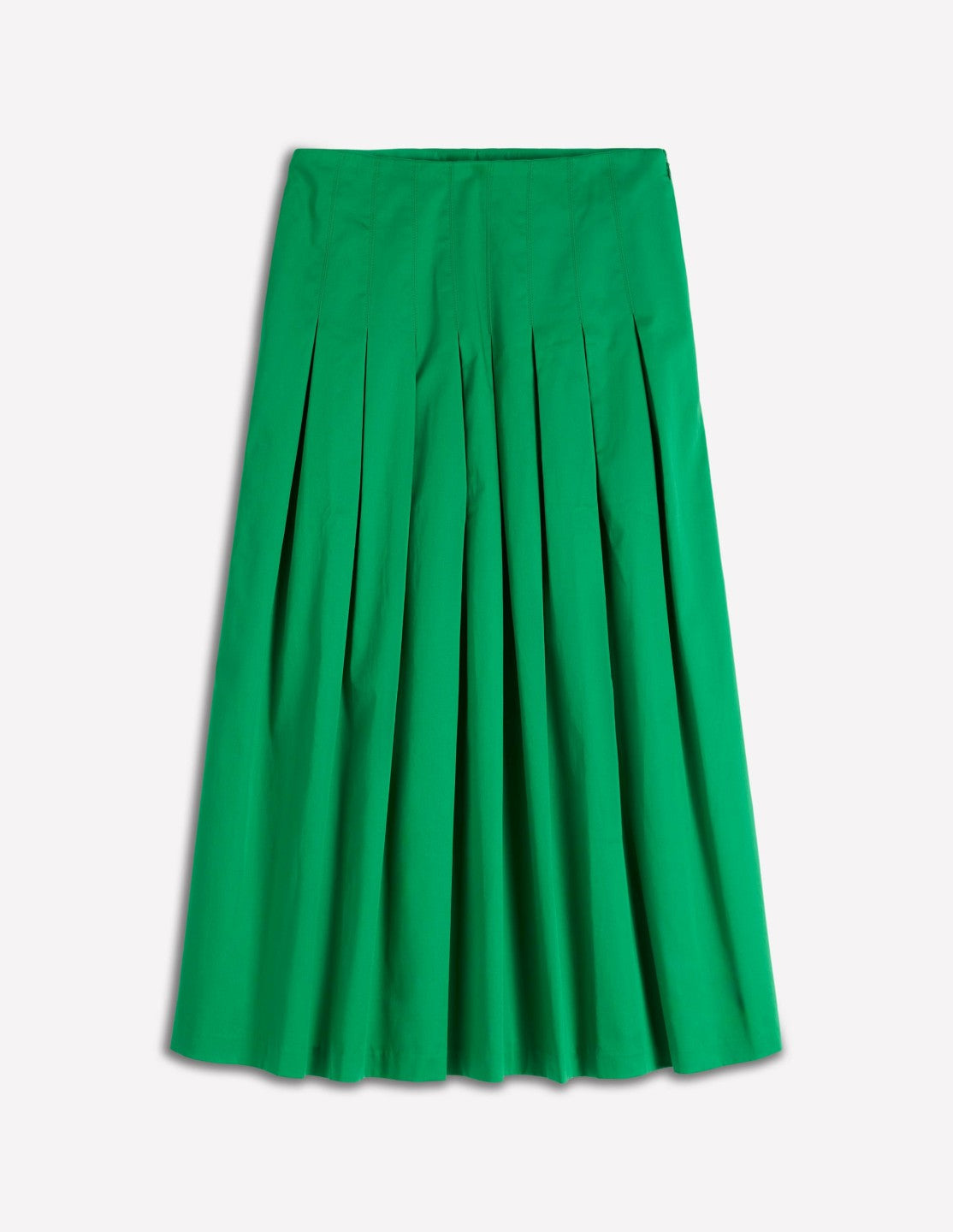 Boden Women Valentina Cotton Sateen Skirt-Rich Emerald