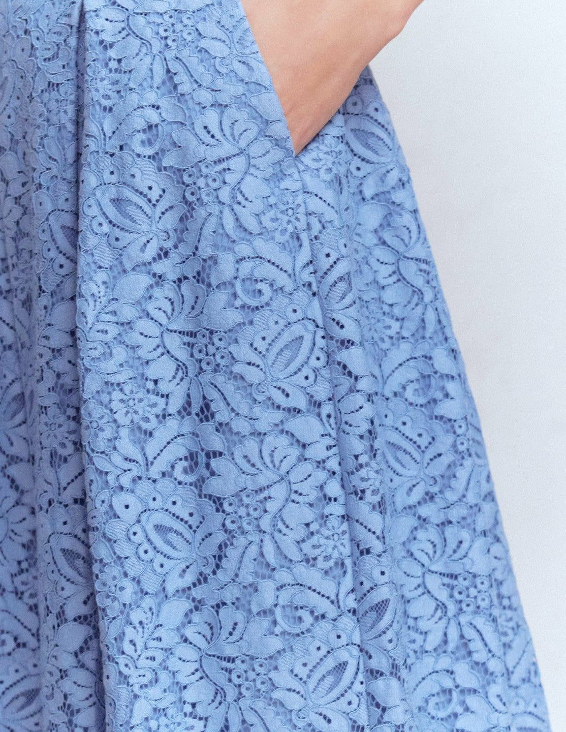 Boden Women Verity Lace Skirt-Cornflower Blue