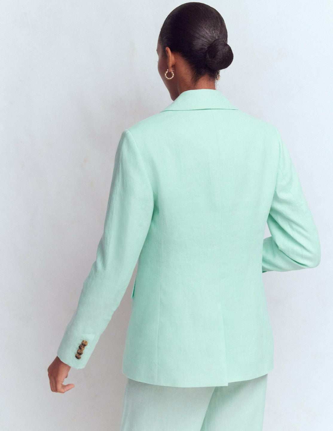Boden Women Stamford Linen Blazer-Spearmint