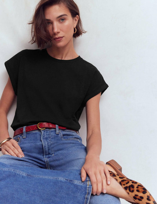 Boden Women Ren Turn Back T-shirt-Black