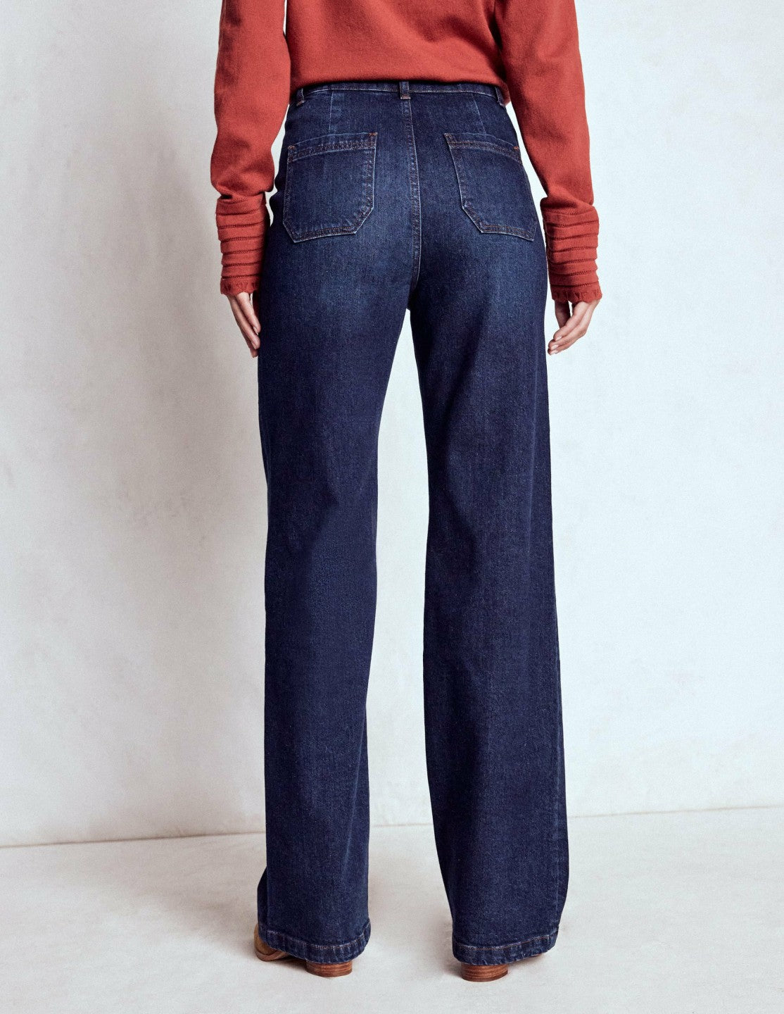 Boden Women Straight Leg Pocket Jeans-Dark Vintage