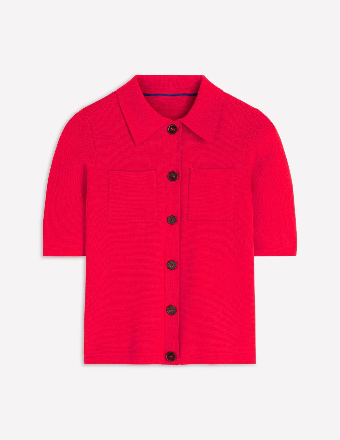 Boden Women Short Sleeve Knit Shirt-Bright Cherry