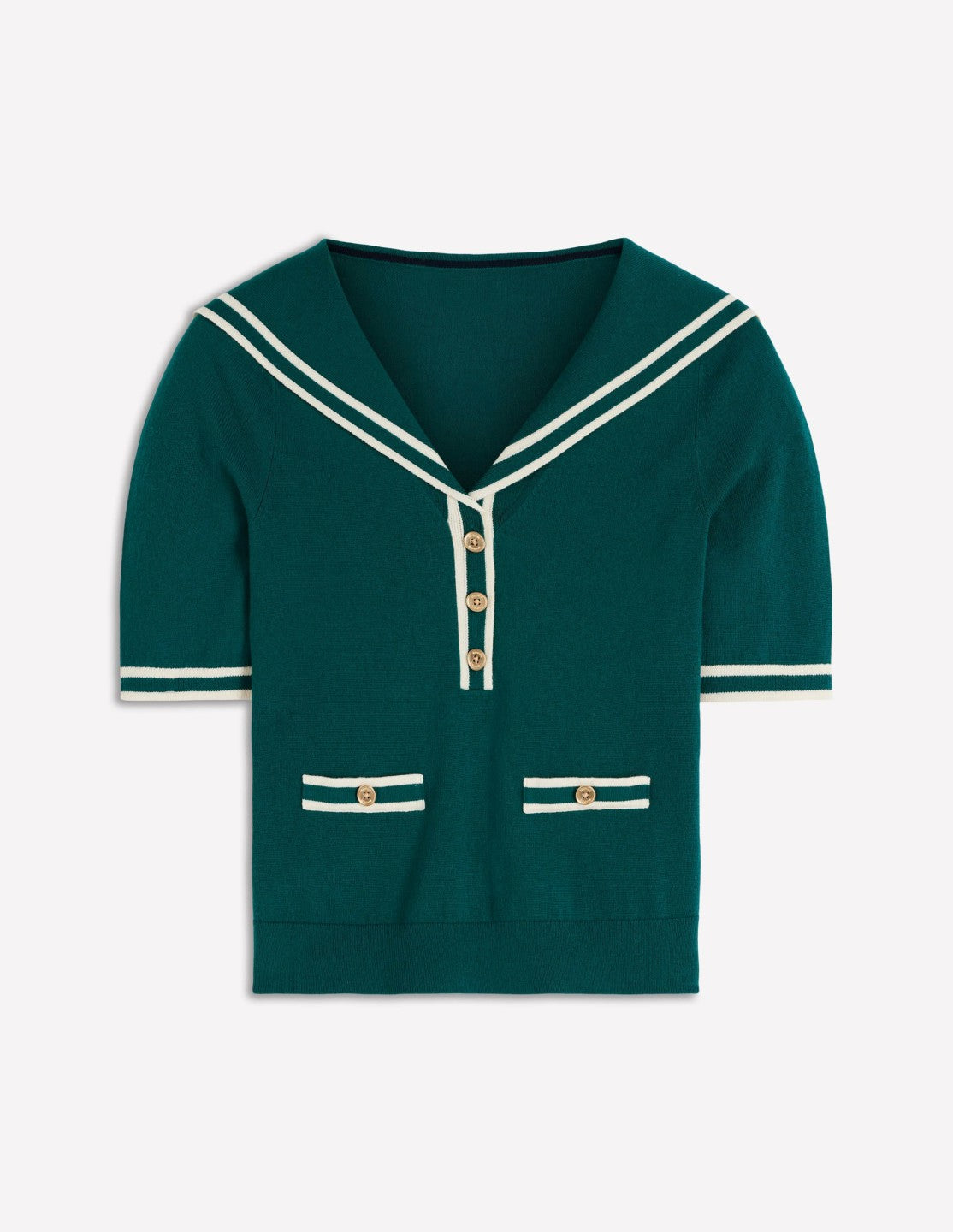Boden Women Sailor Collar sweater-Green