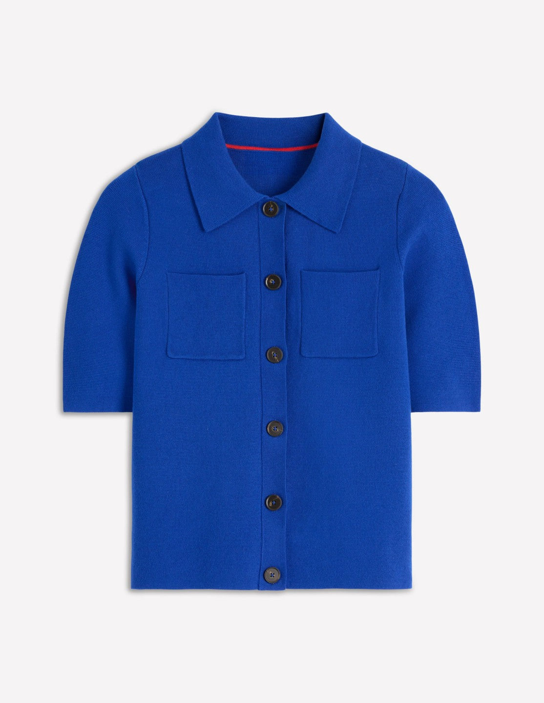 Boden Women Short Sleeve Knit Shirt-Bright Blue