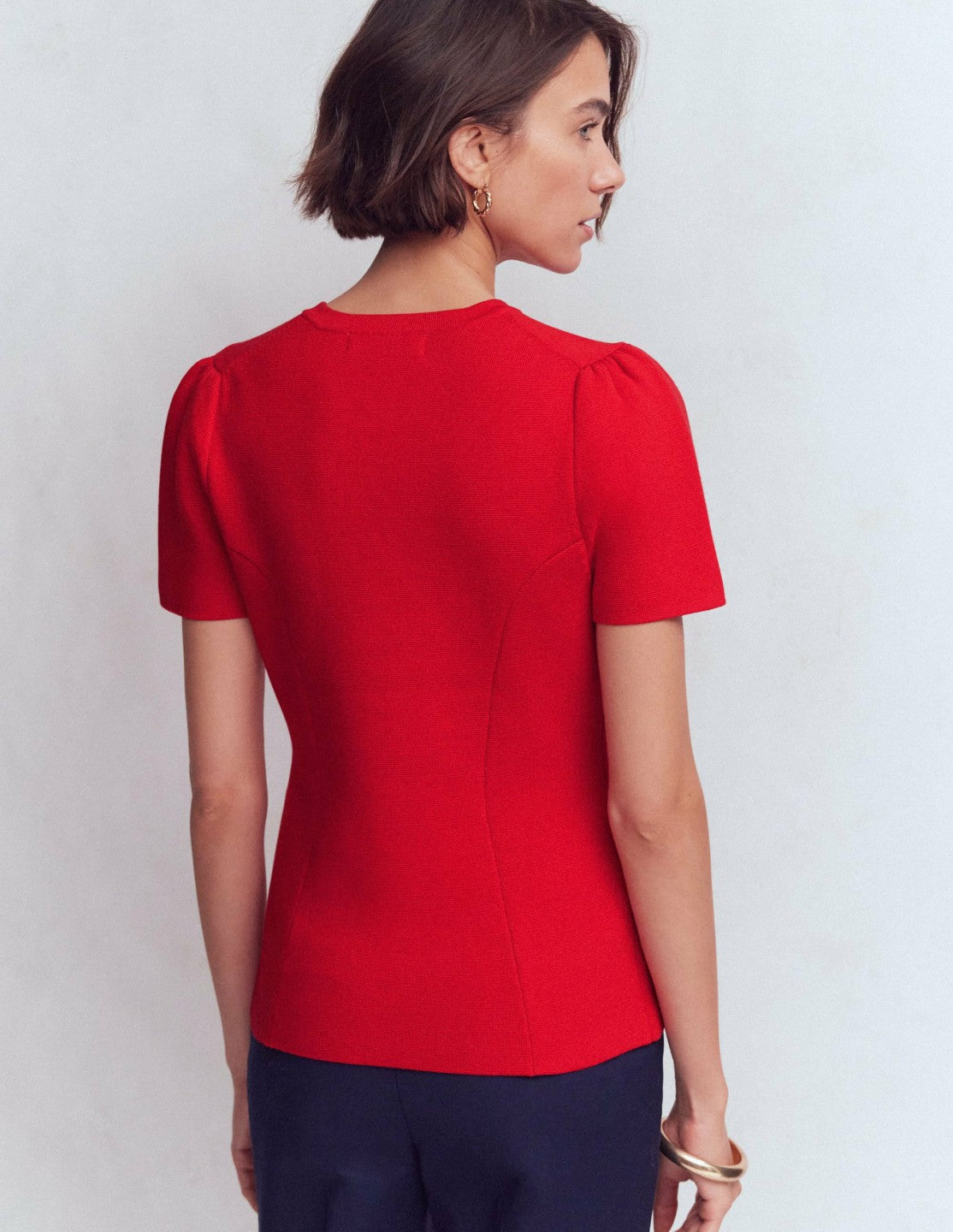 Boden Women Short Sleeve Knitted Jacket-Red