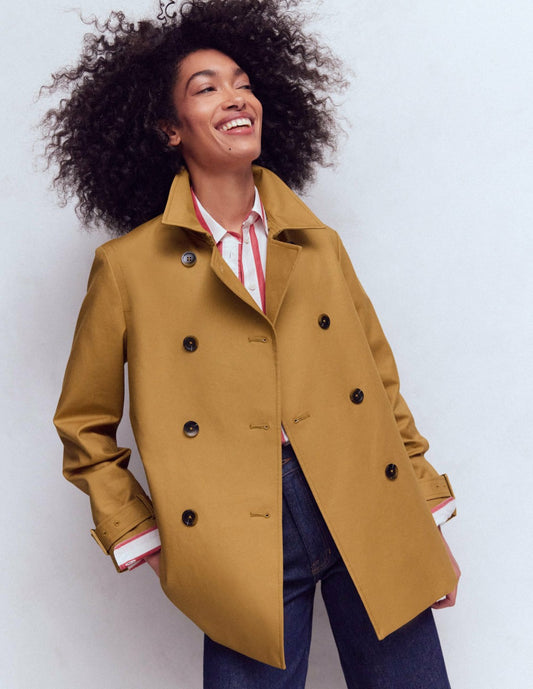 Boden Women Heart Swing Trench-Hazelnut Brown