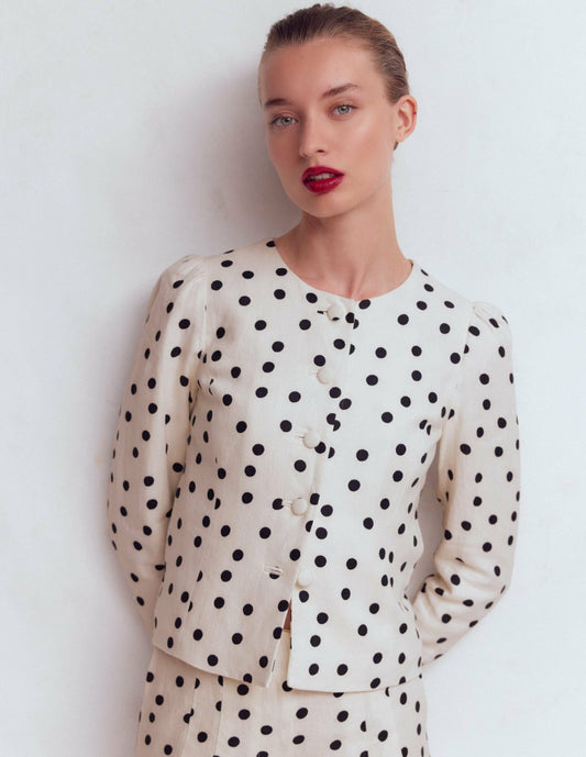 Boden Women Salisbury Jacket-Painted Dot Spaced